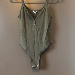 NEW army green button body suit